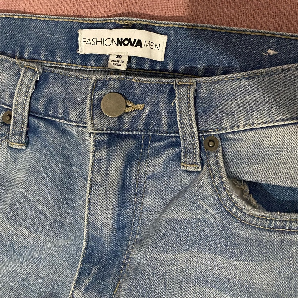 Light Blue FashionNova Men Jeans